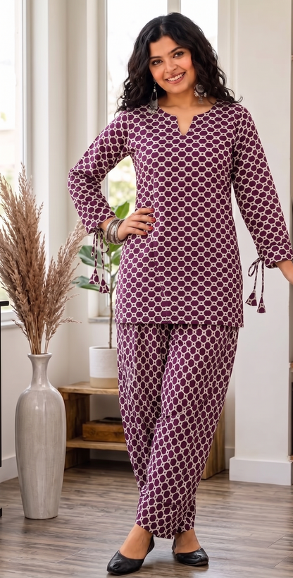 Women's Cotton Salwar Co-ord Set | Fursi Collection | M–2XL | TLAS
